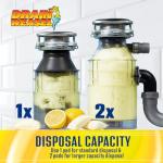 Drain Weasel Garbage Disposal Pods Cleaner and Deodorizer, Sink Odor Eliminator with Foaming Action, Septic-Safe Enzyme Formula, Fresh Lemon Scent, Pack of 5