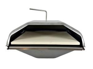 Pellet Grill Pizza Oven Attachment for Wood-Fired Cooking, Fits Traeger, GMG, Pit Boss, Camp Chef, Rec-Tec, Converts Grill to Pizza Oven, 800°F Heat, Stainless Steel
