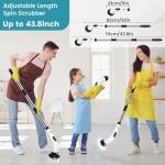 Avonley 7-in-1 Electric Spin Scrubber, 25W Powerful Cordless Cleaning Brush with Adjustable Handle & 7 Replaceable Heads for Bathroom, Floor, Tile, Kitchen & Car