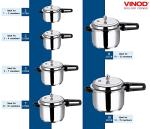 Vinod Pressure Cooker Stainless Steel – Outer Lid - 2 Liter – Induction Base Cooker – Indian Pressure Cooker – Sandwich Bottom – Best Used For Indian Cooking, Soups, and Rice Recipes, Quinoa