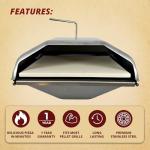 Pellet Grill Pizza Oven Attachment for Wood-Fired Cooking, Fits Traeger, GMG, Pit Boss, Camp Chef, Rec-Tec, Converts Grill to Pizza Oven, 800°F Heat, Stainless Steel