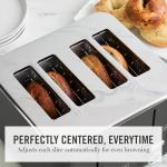 Martha Stewart 4 Slice Toaster, 10 Shade Settings with Defrost, Cancel, Bagel & Gluten-Free, Extra-Wide Self-Centering Slots for Waffles & Artisan Bread, Removable Crumb Tray, Cord Wrap, 1800W, Caviar