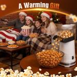Popcorn Maker Machine - 99% High Popping Rated Air Popper Popcorn Maker, 2 Minutes Fast Making Electric Popcorn Machine with On/Off Switch, Oil-Free ETL Certified Popcorn Popper for Home, Party, Movie