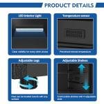 Dawmilon 3.2 Cu.Ft Mini Fridge – 120 Can Beverage Refrigerator with Glass Door, Adjustable Shelves & Temperature Control, Ideal Drink Cooler for Soda, Wine & Beer in Home or Office