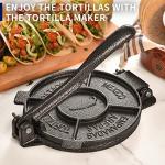 Cast Iron Tortilla Press with Parchment Paper