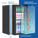 Dawmilon 3.2 Cu.Ft Mini Fridge – 120 Can Beverage Refrigerator with Glass Door, Adjustable Shelves & Temperature Control, Ideal Drink Cooler for Soda, Wine & Beer in Home or Office