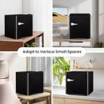 Kismile Compact Upright Mini Freezer 1.2Cu.ft, Black Design with Handle & Shelves, 3 Adjustable Thermostat, Quiet Operation for Home & Office
