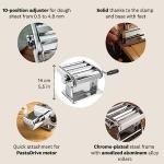 MARCATO Ampia 150 Manual Pasta Machine, Chrome Steel