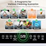 BLITZHOME Countertop Portable Dishwasher, 9 Programs, 167℉ High-Temp, 360° 3 Spray, 24H Timing, Hot Air Drying, Air Refresh, Baby-Care, LED Light, 5.2L Built-in Water Tank for Apartments RVs