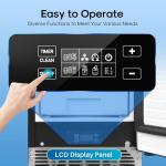 ICEPURE 15" Under Counter Ice Maker with Drain Pump, 90lbs/24H, Self-Cleaning, Smart Reminder, 24H Timer, ETL FCC, Built-in or Freestanding for Residential and Commercial, Stainless Steel