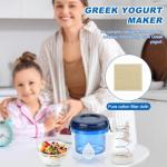 Greek Yogurt Strainer with Lid and Strainer Cloth, Ultra Fine Mesh Dry Yogurts Maker Separator, Reusable Yoghurt Filter to Makes Small Batches(450g)