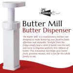 Max Space Butter Mill Butter Dispenser Stick - Twist to Spread Thin Butter Ribbons, Keeps Butter & Margarine Fresh Longer - Easy Spreadable Butter Dispenser - Superior to a Butter Dish - USA Designed