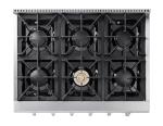 THOR KITCHEN Pro-Style Gas Rangetop with 6 Sealed Burners 36 - Inch, Stainless Steel HRT3618U