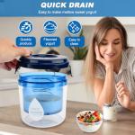 Greek Yogurt Strainer with Lid and Strainer Cloth, Ultra Fine Mesh Dry Yogurts Maker Separator, Reusable Yoghurt Filter to Makes Small Batches(450g)