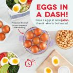 Dash Rapid Egg Cooker - Boiler, Poacher & Steamer - Includes Measuring & Recipe Guide - Dishwasher Safe - BPA Free - Holds 7 Eggs, Lavender