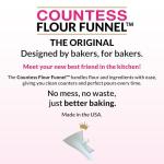 Countess Flour Funnel™ - Stand Mixer Attachment by The Cookie Countess (White)