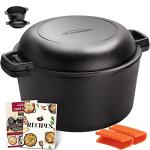 Overmont 2-in-1 Pre-Seasoned Dutch Oven & Skillet