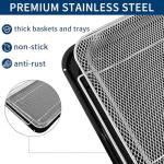 GXF Air Fry Basket & Tray Set for GE Oven, Replacement Parts for GE Appliances Range & Wall Oven PM48X120, 15” x 12” Tray Pan for Baking Roasting Draining & Crispy Air Frying, Dishwasher Safe