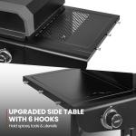 Royal Gourmet ZH3004H 3-in-1 Premium Gas Grill and Pizza Oven Combo with Side Burner, 59,000 BTU, 5-Burner Propane Gas Grill, Pizza Grill Combo, for Backyard, Patio and Outdoor, Black