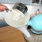 Countess Flour Funnel™ - Stand Mixer Attachment by The Cookie Countess (White)