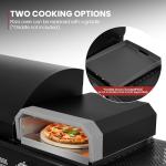 Royal Gourmet ZH3004H 3-in-1 Premium Gas Grill and Pizza Oven Combo with Side Burner, 59,000 BTU, 5-Burner Propane Gas Grill, Pizza Grill Combo, for Backyard, Patio and Outdoor, Black