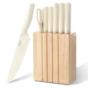 Premium Quality 8-Piece Knife Set with Block, Lightweight and Strong, ﻿ Ergonomic Handles for Home,Dishwasher Safe ﻿
