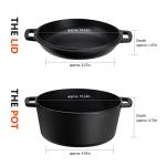 Overmont 2-in-1 Pre-Seasoned Dutch Oven & Skillet