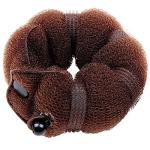 Goldrose Buns 2 Pieces Magic Hair Styling Styler Twist Ring Former Shaper Doughnut Donut Chignon Bun Maker Clip Hair Curler Accessory Small & Large (Brown)