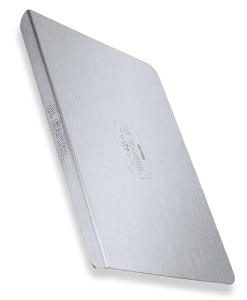 El Barril Stainless Steel Cutting Board – Flat Food-Grade Heavy-Duty Metal Board with Handle Hole, Dishwasher Safe for Kitchen and BBQ (Large)