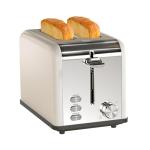 Simple Deluxe 2-Slice Toaster, 6 Browning Setting and 3 Function Stainless Steel Toaster, Extra Wide Slot & Removable Crumb Tray, for Bread & Waffle, White