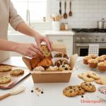 UnicoPak 30 Pack 9x6x6 Kraft Gable Boxes, Food-grade Cardboard Paper Lunch Boxes, Recyclable Gift Boxes with Handles for Treats, Picnic, Takeout Food, Goodie Bags, Sturdy Barn Boxes