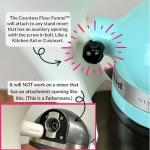 Countess Flour Funnel™ - Stand Mixer Attachment by The Cookie Countess (White)