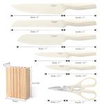 Premium Quality 8-Piece Knife Set with Block, Lightweight and Strong, ﻿ Ergonomic Handles for Home,Dishwasher Safe ﻿