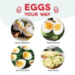 Dash Rapid Egg Cooker - Boiler, Poacher & Steamer - Includes Measuring & Recipe Guide - Dishwasher Safe - BPA Free - Holds 7 Eggs, Lavender