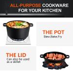 Overmont 2-in-1 Pre-Seasoned Dutch Oven & Skillet