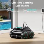 (2026 Upgrade) WYBOT C1 Pool Robot Vacuum for Inground Pools, 4-in-1 Cordless Robotic Pool Cleaner for Above Ground Pools up to 1,614 Sq.ft, Wall & Waterline Cleaning, 150-Min Runtime (Mirror Black)