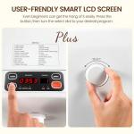 KOKUKAKU 22-In-1 Compact Automatic Bread Maker Machine, 1LB/1.5LB Programmable 2 Loaf Sizes, 3 Crust Colors, Small Digital Home Bakery with Dough, Cake, Jam, Yogurt, Non-stick Pan, White