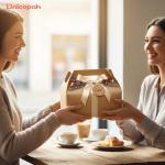 UnicoPak 30 Pack 9x6x6 Kraft Gable Boxes, Food-grade Cardboard Paper Lunch Boxes, Recyclable Gift Boxes with Handles for Treats, Picnic, Takeout Food, Goodie Bags, Sturdy Barn Boxes