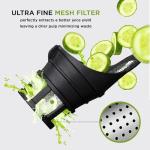 GEMINI APPLIANCES Cold Press Juicer Machine | 3 Inch Wide Chute | High Nutrition & Juice Yield | 3 Juicer Modes | Easy to Clean | Slow Masticating Juicer for Vegetables and Fruits [Black]