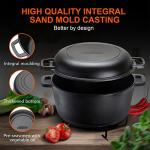 Overmont 2-in-1 Pre-Seasoned Dutch Oven & Skillet