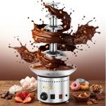 Flyseago Commercial Chocolate Fountain| 5 Tiers 18 lb Capacity| Large Hot Chocolate Fondue Tower| Stainless Steel Chocolate Melting Heating Machine for Nacho Cheese, Liqueurs, Party, Wedding