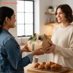 UnicoPak 30 Pack 9x6x6 Kraft Gable Boxes, Food-grade Cardboard Paper Lunch Boxes, Recyclable Gift Boxes with Handles for Treats, Picnic, Takeout Food, Goodie Bags, Sturdy Barn Boxes