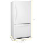 Whirlpool WRB329DMBW 18.5 Cu. Ft. White Bottom Freezer Refrigerator