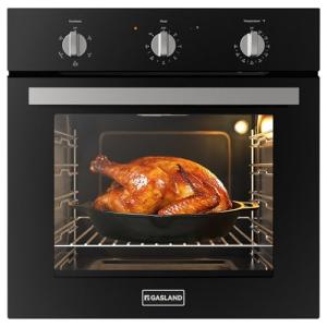 GASLAND 24 Inch Built-in Electric Wall Oven, 2.79 Cu.ft Single Wall Oven with 5 Cooking Modes, Knob Control, Removavle Triple-Layer Glass Door, 2200W Built-in Oven for Kitchen, Black, ETL Certified