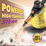 Natural Multi-Surface Handheld Steam Cleaner with 10 Accessories, 13.5OZ Pressurized Multipurpose On Demand Steam Cleaner for Home, Steamer for Cleaning Dirt, Grease, Grout, Tile, Windows, Car, Yellow