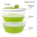 PrepWorks 3 Qt Collapsible Salad Spinner – Space-Saving Clean