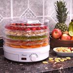 Rosewill Food Dehydrator Machine, 5 BPA-Free 12.6’ Trays, Adjustable Temperature Controls | 95-158°F | 350W, Jerky, Herbs, Fruit, Veggies, Dried Snacks, White