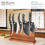 XYJ Kitchen Knives Set with Magnetic Knife Block, Cutting Board, Sharpener Rod, Scissors, Gloves, High Carbon Steel Blades, Bread Slicing Cleaver Vegetable Butcher Cooking Chef Knives