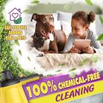 Natural Multi-Surface Handheld Steam Cleaner with 10 Accessories, 13.5OZ Pressurized Multipurpose On Demand Steam Cleaner for Home, Steamer for Cleaning Dirt, Grease, Grout, Tile, Windows, Car, Yellow