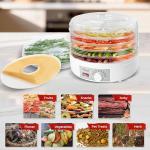 Rosewill Food Dehydrator Machine, 5 BPA-Free 12.6’ Trays, Adjustable Temperature Controls | 95-158°F | 350W, Jerky, Herbs, Fruit, Veggies, Dried Snacks, White